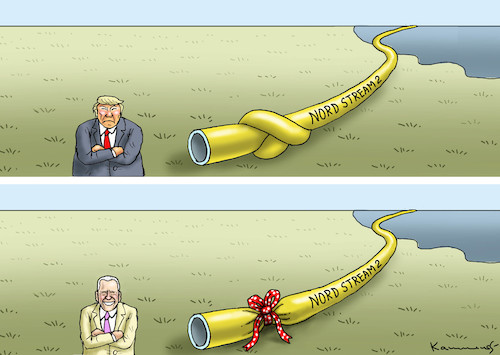 Cartoon: DER KLEINE UNTERSCHIED (medium) by marian kamensky tagged nowitschok,merkel,putin,nawalny,trump,biden,nordstream,nowitschok,merkel,putin,nawalny,trump,biden,nordstream