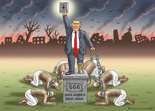 Cartoon: DER MESSIAS TRUMP (medium) by marian kamensky tagged coronavirus,epidemie,gesundheit,panik,stillegung,george,floyd,twittertrump,pandemie,coronavirus,epidemie,gesundheit,panik,stillegung,george,floyd,twittertrump,pandemie