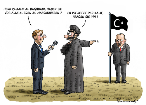 Cartoon: DER NEUE IS - KALIF ERDOGAN (medium) by marian kamensky tagged irak,isis,al,baghdadi,kaida,terrorismus,assad,obama,erdogan,kalif,usa,bundeswehr,irak,isis,al,baghdadi,kaida,terrorismus,assad,obama,erdogan,kalif,usa,bundeswehr