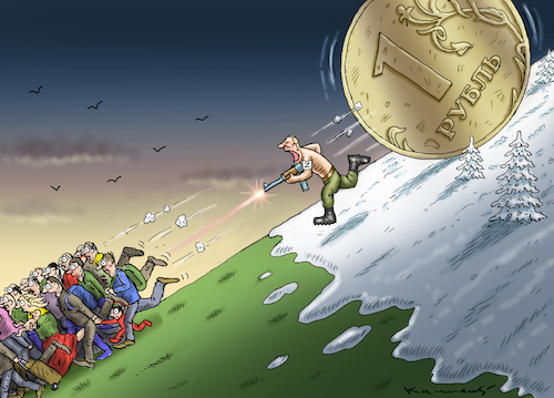 Cartoon: DER RUBEL ROLLT (medium) by marian kamensky tagged putins,bescherung,ukraine,provokation,swift,moskau,nato,osterweiterung,putins,bescherung,ukraine,provokation,swift,moskau,nato,osterweiterung