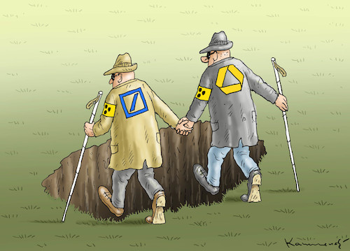 Cartoon: DEUTSCHE BANK COMMERZBANK FUSION (medium) by marian kamensky tagged deutsche,bank,commerzbank,fusion,bibel,weisheit,geld,kapital,deutsche,bank,commerzbank,fusion,bibel,weisheit,geld,kapital