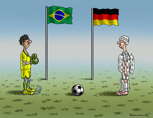 Cartoon: Deutschland Brasilien (medium) by marian kamensky tagged fifa,wm,brasilien,katar,korruption,fussball,deutschland,sepp,blatter,papst,franziskus,fifa,wm,brasilien,katar,korruption,fussball,deutschland,sepp,blatter,papst,franziskus