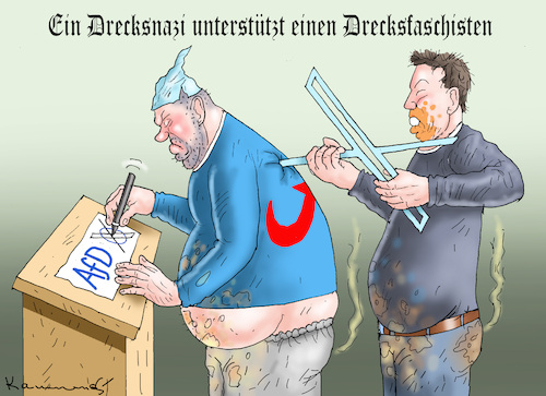 Cartoon: DRECKSPACK UNTER SICH (medium) by marian kamensky tagged musk,trump,zuckerberg,bezos,felon,and,elon,in,panama,alice,weidel,wahlen,afd,musk,trump,zuckerberg,bezos,felon,and,elon,in,panama,alice,weidel,wahlen,afd