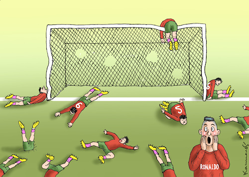 Cartoon: Edward Munchs Schrei (medium) by marian kamensky tagged portugal,detschland,em,portugal,detschland,em