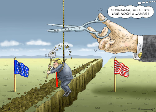 Cartoon: EIN JAHR TRUMP IST VORBEI (medium) by marian kamensky tagged obama,trump,präsidentenwahlen,usa,baba,vanga,republikaner,inauguration,ein,jahr,demokraten,wikileaks,faschismus,obama,trump,präsidentenwahlen,usa,baba,vanga,republikaner,inauguration,ein,jahr,demokraten,wikileaks,faschismus