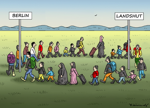 Cartoon: ENDLOSSCHLEIFE (medium) by marian kamensky tagged eu,flüchtlinge,asyl,politik,willkommenskultur,terrorismus,heidenau,landshut,horst,seehofer,bayern,eu,flüchtlinge,asyl,politik,willkommenskultur,terrorismus,heidenau,landshut,horst,seehofer,bayern