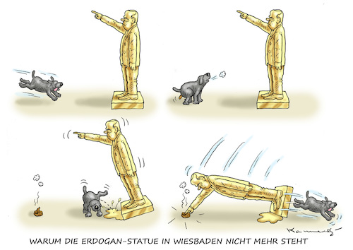 ERDOGANS GOLDENE STATUE