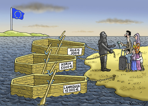 Cartoon: EU-TÜRKEI SCHLEPER ELDORADO (medium) by marian kamensky tagged flüchtlingspolitik,griechenland,eu,österreich,deutschland,türkei,gabriel,schäuble,idomeni,erbarmumngswürdig,flüchtlingspolitik,griechenland,eu,österreich,deutschland,türkei,gabriel,schäuble,idomeni,erbarmumngswürdig