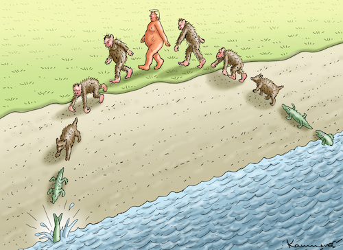 Cartoon: EVOLUTIONSENDE (medium) by marian kamensky tagged demokratie,in,gefahr,trump,ukraine,putin,demokratie,in,gefahr,trump,ukraine,putin