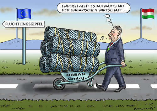 Cartoon: FLÜCHTLINGSGIPFEL (medium) by marian kamensky tagged eu,flüchtlinge,asyl,politik,willkommenskultur,terrorismus,heidenau,horst,seehofer,bayern,eu,flüchtlinge,asyl,politik,willkommenskultur,terrorismus,heidenau,horst,seehofer,bayern