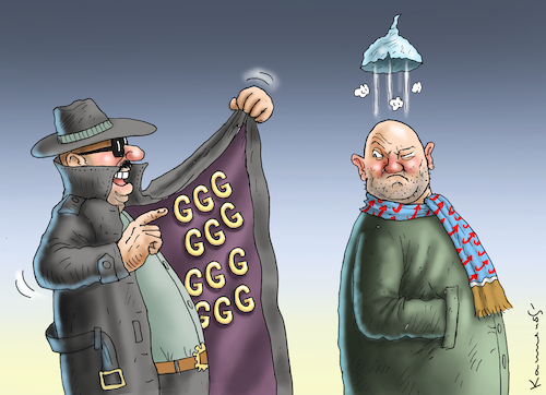 Cartoon: G-GESCHÄFTE (medium) by marian kamensky tagged curevac,testzentren,corona,impfung,pandemie,booster,omikron,impfpflicht,curevac,testzentren,corona,impfung,pandemie,booster,omikron,impfpflicht