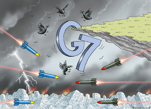 Cartoon: G7-ZIPFEL (medium) by marian kamensky tagged putins,bescherung,ukraine,provokation,swift,nato,osterweiterung,putins,bescherung,ukraine,provokation,swift,nato,osterweiterung