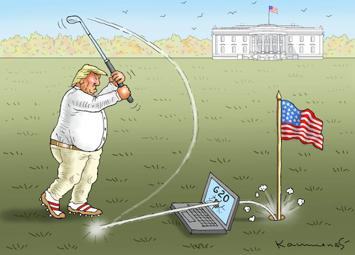 Cartoon: G 20 ZIPFEL (medium) by marian kamensky tagged us,wahlen,joe,biden,trump,corona,bob,woodward,harris,pence,us,wahlen,joe,biden,trump,corona,bob,woodward,harris,pence