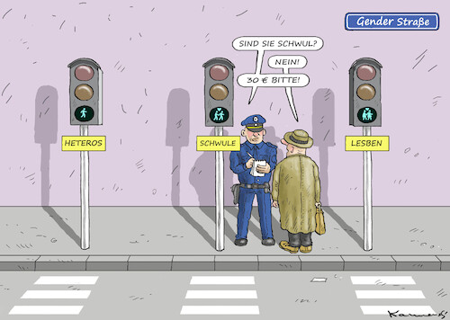 Cartoon: GENDERSTRASSE (medium) by marian kamensky tagged genderstrasse,genderstrasse