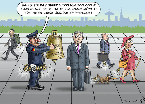 Cartoon: GLÖCKCHEN GEGEN TASCHENDIEBE (medium) by marian kamensky tagged glöckchen,gegen,taschendiebe,in,dortmund,glöckchen,gegen,taschendiebe,in,dortmund