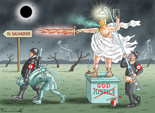 Cartoon: GOLDENES ZEITALTER HAT BEGONNEN (medium) by marian kamensky tagged musk,trump,zuckerberg,bezos,felon,and,elon,in,panama,zölle,diktator,selenskyj,putin,ukraine,usa,el,savador,abschiebungen,musk,trump,zuckerberg,bezos,felon,and,elon,in,panama,zölle,diktator,selenskyj,putin,ukraine,usa,el,savador,abschiebungen