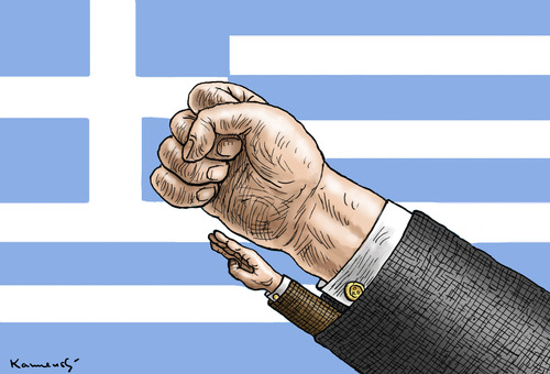 Cartoon: GRIECHISCHE KOALITION (medium) by marian kamensky tagged alexis,tsipras,griechenland,rettungsschirm,eu,griechowestern,alexis,tsipras,griechenland,rettungsschirm,eu,griechowestern