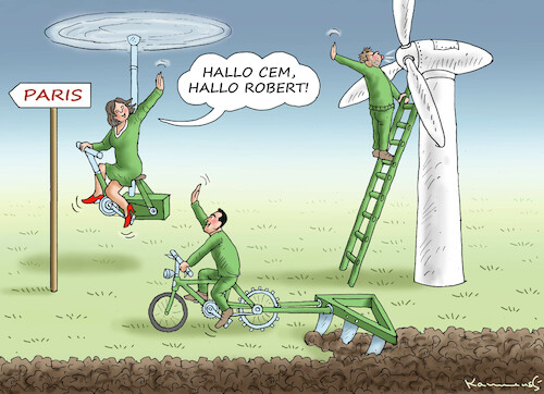 Cartoon: GRÜNE IM GLÜCK (medium) by marian kamensky tagged curevac,testzentren,corona,impfung,pandemie,booster,baerbock,omikron,impfpflicht,curevac,testzentren,corona,impfung,pandemie,booster,baerbock,omikron,impfpflicht