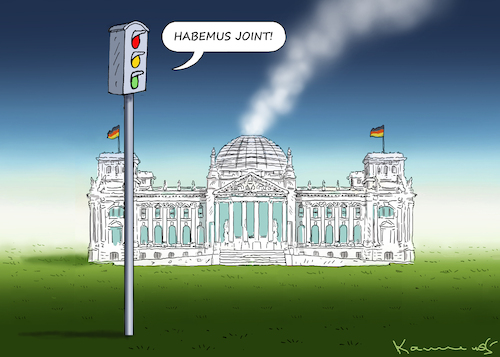 Cartoon: HABEMUS JOINT (medium) by marian kamensky tagged habemus,joint,cannabislegalisierung,habemus,joint,cannabislegalisierung