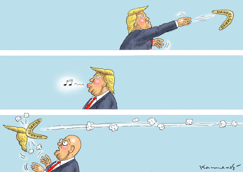 Cartoon: HANDELSKRIEGER TRUMP (medium) by marian kamensky tagged obama,trump,präsidentenwahlen,usa,baba,vanga,republikaner,inauguration,demokraten,wikileaks,faschismus,trumps,handelskrieg,strafzölle,obama,trump,präsidentenwahlen,usa,baba,vanga,republikaner,inauguration,demokraten,wikileaks,faschismus,trumps,handelskrieg,strafzölle