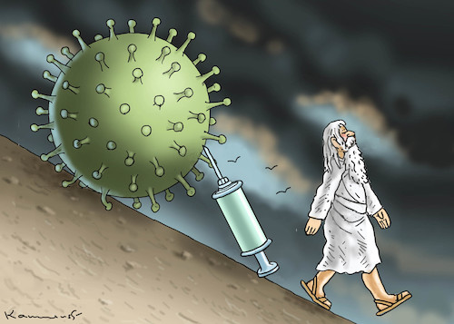 Cartoon: HAPPY SISYPHOS (medium) by marian kamensky tagged coronavirus,epidemie,gesundheit,panik,stillegung,george,floyd,twittertrump,pandemie,weihnachten,santa,klaus,coronavirus,epidemie,gesundheit,panik,stillegung,george,floyd,twittertrump,pandemie,weihnachten,santa,klaus