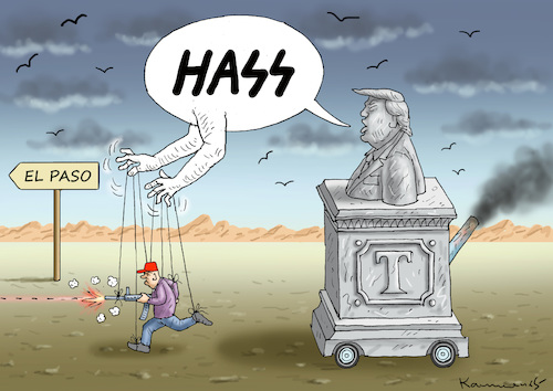 Cartoon: HASS-STAATSINSTITUTION TRUMP (medium) by marian kamensky tagged brexit,theresa,may,england,eu,schottland,weicher,wahlen,boris,johnson,nigel,farage,ostern,seidenstrasse,xi,jinping,referendum,trump,monsanto,bayer,glyphosa,strafzölle,el,paso,brexit,theresa,may,england,eu,schottland,weicher,wahlen,boris,johnson,nigel,farage,ostern,seidenstrasse,xi,jinping,referendum,trump,monsanto,bayer,glyphosa,strafzölle,el,paso