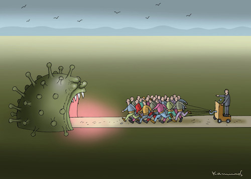 Cartoon: HIGHWAY TO HELL (medium) by marian kamensky tagged biontech,pfizer,impfung,corona,eu,ursula,von,der,leyen,biontech,pfizer,impfung,corona,eu,ursula,von,der,leyen