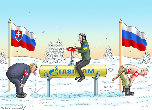 Cartoon: HUNGRINGER PUTINIST ROBERT FICO (medium) by marian kamensky tagged hungringer,putinist,robert,fico,gazprom,ukraine,slowakei,hungringer,putinist,robert,fico,gazprom,ukraine,slowakei