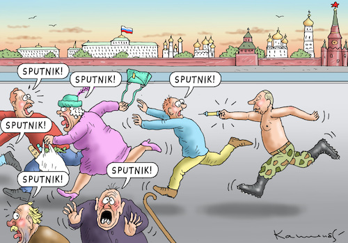 Cartoon: IMPFTERROR IN RUSSLAND (medium) by marian kamensky tagged delta,abmachung,spahn,lockdown,kinder,schulen,fussbal,em,johnson,delta,abmachung,spahn,lockdown,kinder,schulen,fussbal,em,johnson