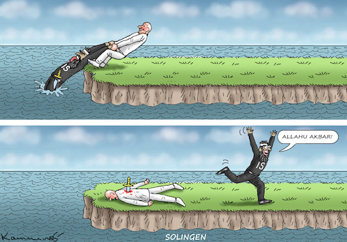 Cartoon: IS-TERROR IN SOLINGEN (medium) by marian kamensky tagged is,terror,in,solingen,is,terror,in,solingen