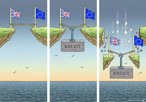 Cartoon: JEDER BREXIT WIRD EIN HARTER (medium) by marian kamensky tagged brexit,theresa,may,england,eu,schottland,weicher,wahlen,boris,johnson,nigel,farage,referendum,no,deal,brexit,theresa,may,england,eu,schottland,weicher,wahlen,boris,johnson,nigel,farage,referendum,no,deal