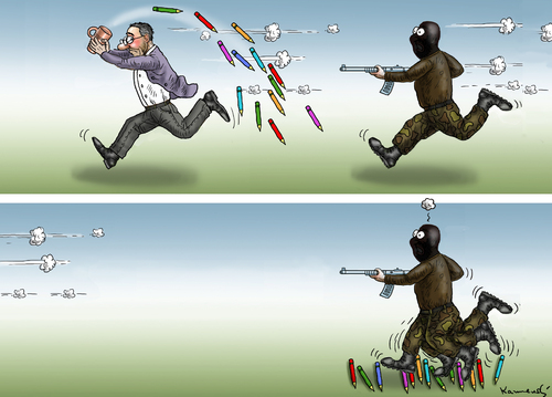 Cartoon: Karikaturist (medium) by marian kamensky tagged dänemark,anschlag,terroristen,karikaturisten,charlie,hebdo,dänemark,anschlag,terroristen,karikaturisten,charlie,hebdo