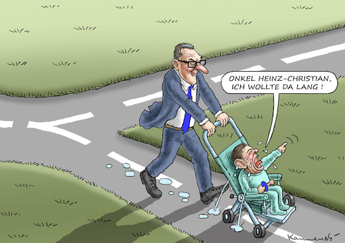 Cartoon: KINDERENTFÜHRER STRACHE (medium) by marian kamensky tagged nationalratswahlen,in,österreich,kurz,kern,strache,nationalratswahlen,in,österreich,kurz,kern,strache