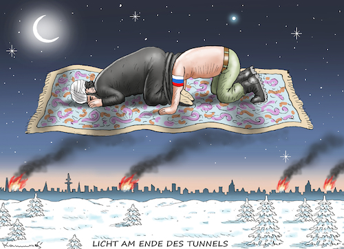 Cartoon: LICHT AM ENDE DES TUNNELS (medium) by marian kamensky tagged flucht,aus,cherson,putin,energieterror,ukraine,ölpreisdeckel,flucht,aus,cherson,putin,energieterror,ukraine,ölpreisdeckel