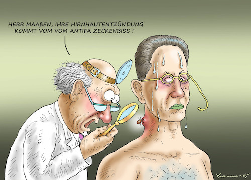 Cartoon: MAAßEN UND ANTIFA ZECKENBISS (medium) by marian kamensky tagged chemnitz,lynchjustiz,rchtsradikale,proteste,sachsen,daniel,hillig,maaßen,hetzjagtvideo,seehofer,chemnitz,lynchjustiz,rchtsradikale,proteste,sachsen,daniel,hillig,maaßen,hetzjagtvideo,seehofer