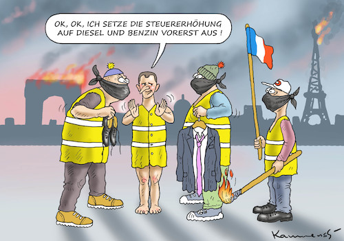 MACRON GIBT NACH