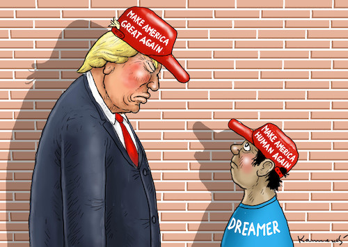 Cartoon: MAKE AMERICA HUMAN AGAIN (medium) by marian kamensky tagged obama,trump,präsidentenwahlen,usa,baba,vanga,republikaner,inauguration,daca,demokraten,wikileaks,faschismus,obama,trump,präsidentenwahlen,usa,baba,vanga,republikaner,inauguration,daca,demokraten,wikileaks,faschismus