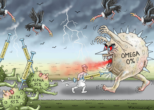 Cartoon: MEGA OMEGA (medium) by marian kamensky tagged delta,abmachung,spahn,lockdown,kinder,schulen,mega,omega,fussbal,em,johnson,delta,abmachung,spahn,lockdown,kinder,schulen,mega,omega,fussbal,em,johnson