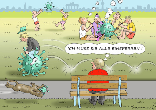 Cartoon: MERKEL BESORGT (medium) by marian kamensky tagged coronavirus,epidemie,gesundheit,panik,stillegung,trump,pandemie,coronavirus,epidemie,gesundheit,panik,stillegung,trump,pandemie