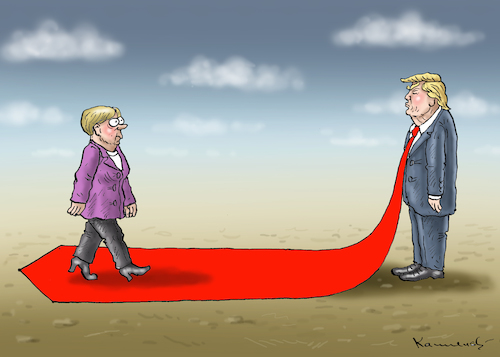 Cartoon: Merkel willkommen beim Trump (medium) by marian kamensky tagged obama,trump,präsidentenwahlen,usa,baba,vanga,republikaner,inauguration,demokraten,wikileaks,faschismus,obama,trump,präsidentenwahlen,usa,baba,vanga,republikaner,inauguration,demokraten,wikileaks,faschismus