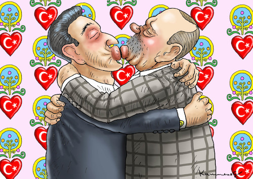 Cartoon: MESUT ÖZIL HEIRATET ERDOWAHN (medium) by marian kamensky tagged erdogan,besucht,deutschland,böhmermann,özil,erdogan,besucht,deutschland,böhmermann,özil