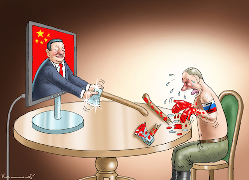 Cartoon: MILITÄRISCHE KOOPERATION (medium) by marian kamensky tagged kp,parteitag,in,china,xi,jinping,biontech,putin,ukraine,corona,kp,parteitag,in,china,xi,jinping,biontech,putin,ukraine,corona