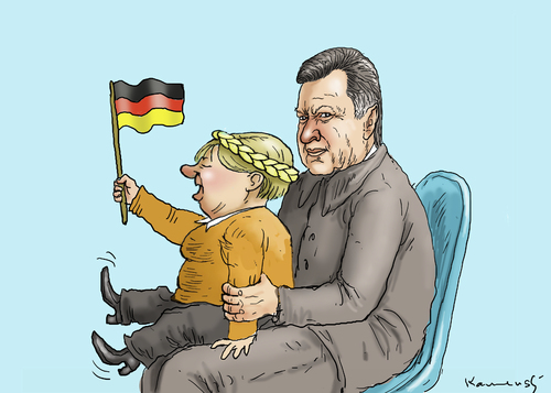 Cartoon: Mutti beim Papa (medium) by marian kamensky tagged angela,merkel,griechenlandhilfe,finanzkrise,fussball,em,merkel,griechenlandhilfe,fussball,em 2012,euro 2012,fußball,em,2012,euro