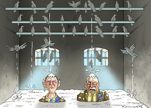 Cartoon: NACH DEM ZUSCHEISSEN ALS DENKMAL (medium) by marian kamensky tagged merkel,seehofer,unionskrise,csu,cdu,flüchtlinge,gauland,merz,afd,akk,spahn,pegida,hutbürger,merkel,seehofer,unionskrise,csu,cdu,flüchtlinge,gauland,merz,afd,akk,spahn,pegida,hutbürger