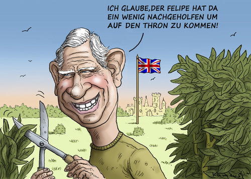 Cartoon: Nachdenklicher Charles (medium) by marian kamensky tagged könig,felipe,prinz,charles,spanischer,könig,felipe,prinz,charles,spanischer