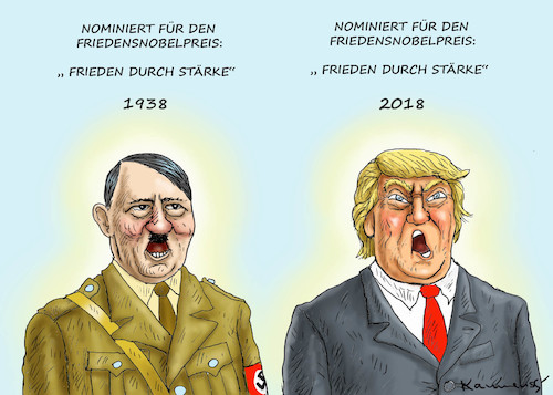 Cartoon: Nobles Preis für Trump (medium) by marian kamensky tagged obama,trump,präsidentenwahlen,usa,baba,vanga,republikaner,inauguration,demokraten,nobelpreis,2018,wikileaks,faschismus,obama,trump,präsidentenwahlen,usa,baba,vanga,republikaner,inauguration,demokraten,nobelpreis,2018,wikileaks,faschismus