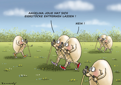 Cartoon: OSTEREIERMÄRSCHE DER ÄRSCHE (medium) by marian kamensky tagged ostern,bei,brangelina,ostern,bei,brangelina