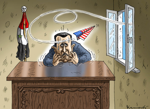 Cartoon: Papiertigerangriff auf Assad (medium) by marian kamensky tagged syrien,krieg,assad,weltgemeinschaft,waffentransporte,chemische,waffen,obama,invasion,syrien,krieg,assad,weltgemeinschaft,waffentransporte,chemische,waffen,obama,invasion