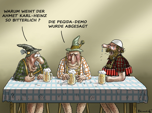 Cartoon: PEGIDA ABSAGE (medium) by marian kamensky tagged rechtsüberholer,csu,pegida,rechtsüberholer,csu,pegida