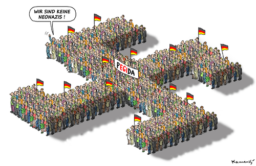 Cartoon: PEGIDA RETTET DAS ABENDLAND (medium) by marian kamensky tagged weihnachtsgrüsse,aus,dresden,pegida,santa,klaus,weihnachtsgrüsse,aus,dresden,pegida,santa,klaus